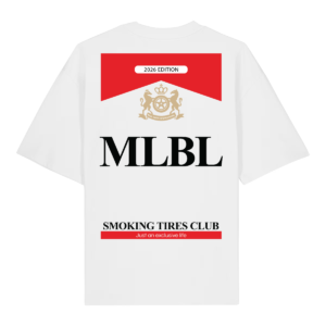 Smoking Tires Club - T-Shirt Oversize - Blanc
