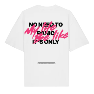 No Need To Panic Blanc - T-Shirt Oversize