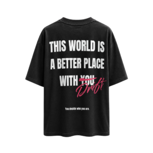 This World - T-Shirt Oversize - Noir